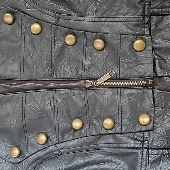 Biker Faux Leather Jacket - Picture 8 of 11